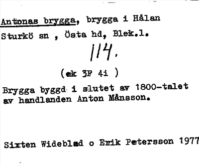 Bild på arkivkortet för arkivposten Antonas brygga
