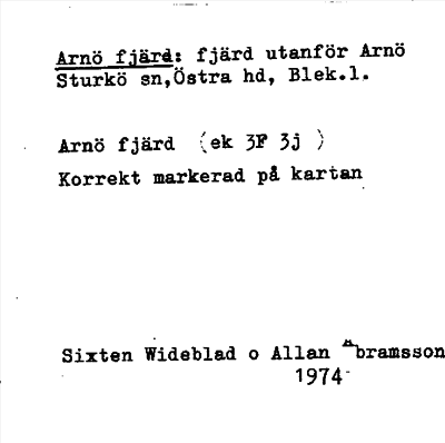 Bild på arkivkortet för arkivposten Arnö fjärd