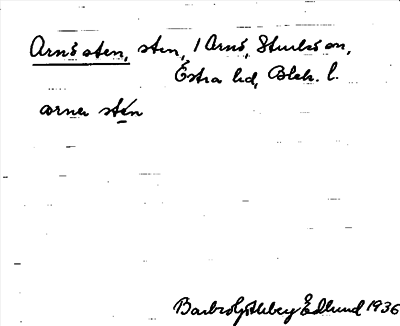 Bild på arkivkortet för arkivposten Arnö sten