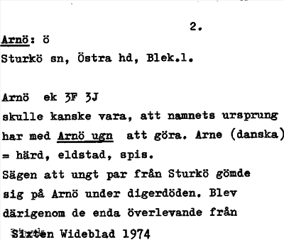 Bild på arkivkortet för arkivposten Arnö