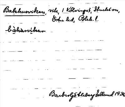 Bild på arkivkortet för arkivposten Bakhusviken