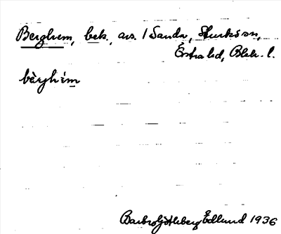 Bild på arkivkortet för arkivposten Berghem