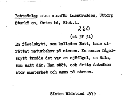 Bild på arkivkortet för arkivposten Bottsärla