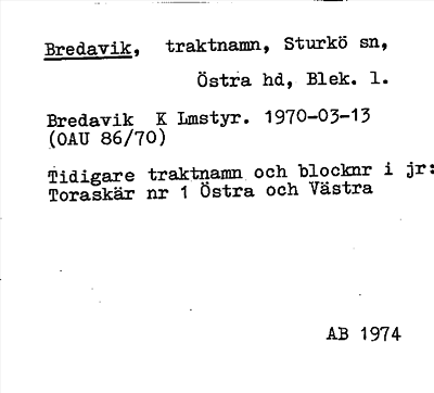 Bild på arkivkortet för arkivposten Bredavik