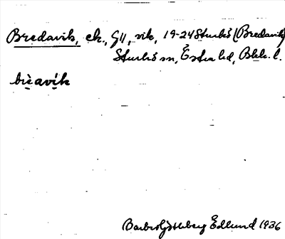Bild på arkivkortet för arkivposten Bredavik