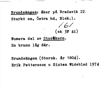 Bild på arkivkortet för arkivposten Brundsängen