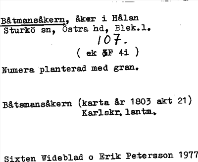 Bild på arkivkortet för arkivposten Båtmansåkern