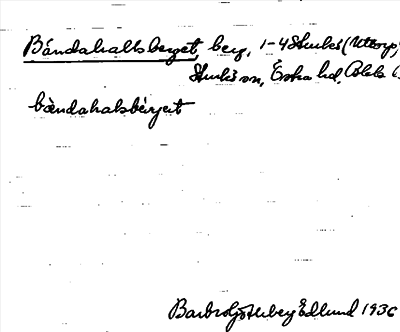 Bild på arkivkortet för arkivposten Bändahallsberget