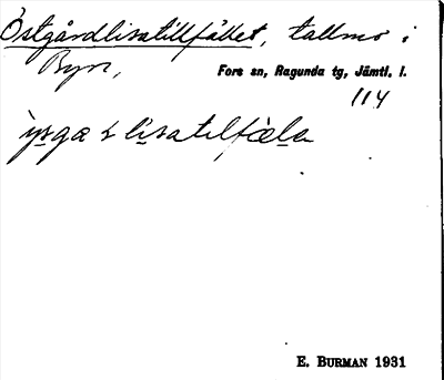Bild på arkivkortet för arkivposten Östgårdlisatillfället