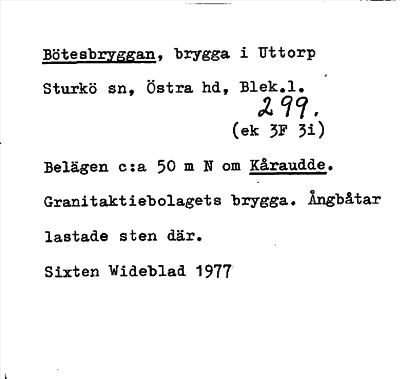 Bild på arkivkortet för arkivposten Bötesbryggan