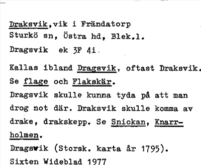 Bild på arkivkortet för arkivposten Draksvik