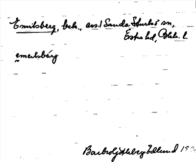 Bild på arkivkortet för arkivposten Emilsberg
