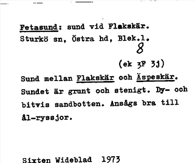 Bild på arkivkortet för arkivposten Fetasund
