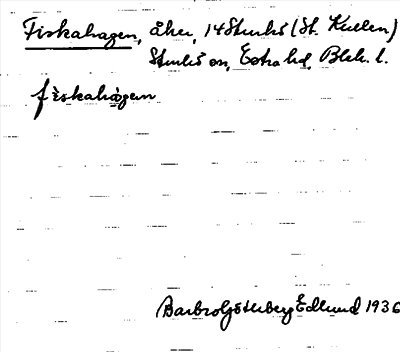 Bild på arkivkortet för arkivposten Fiskahagen