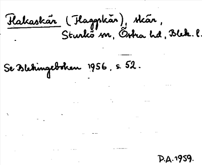 Bild på arkivkortet för arkivposten Flakaskär