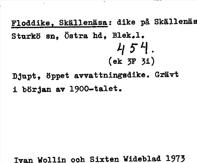 Bild på arkivkortet för arkivposten Floddike, Skällenäsa