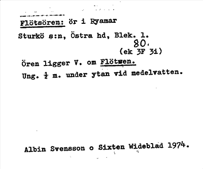 Bild på arkivkortet för arkivposten Flötsören
