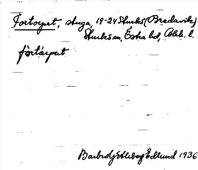 Bild på arkivkortet för arkivposten Fortorpet