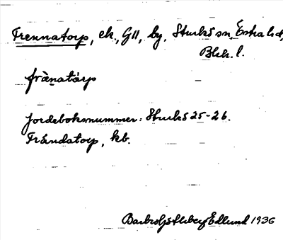 Bild på arkivkortet för arkivposten Frennatorp