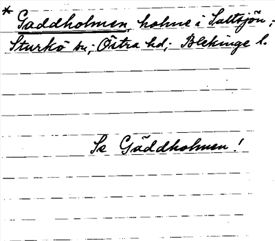 Bild på arkivkortet för arkivposten *Gaddholmen