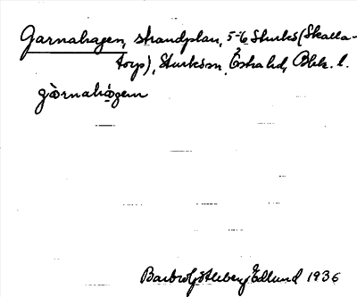 Bild på arkivkortet för arkivposten Garnahagen