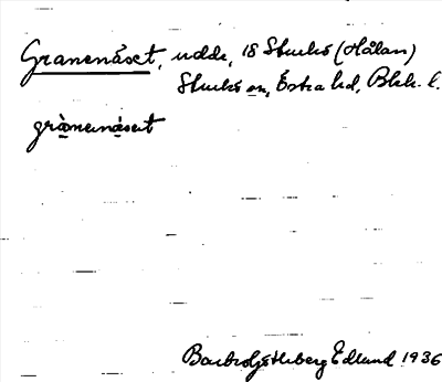 Bild på arkivkortet för arkivposten Granenäset