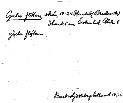 Bild på arkivkortet för arkivposten Gula flöten