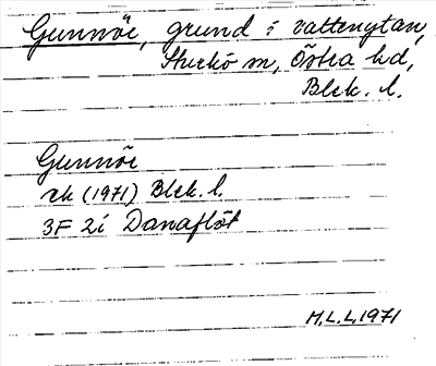 Bild på arkivkortet för arkivposten Gunnör