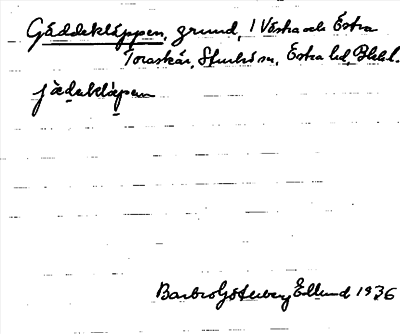 Bild på arkivkortet för arkivposten Gäddekläppen