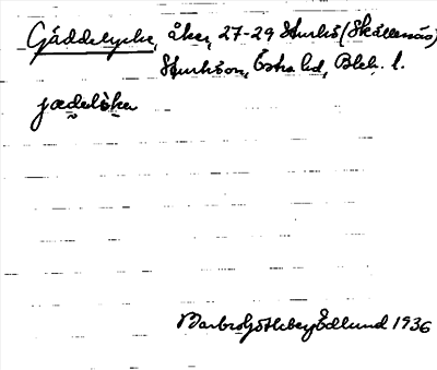 Bild på arkivkortet för arkivposten Gäddelycke
