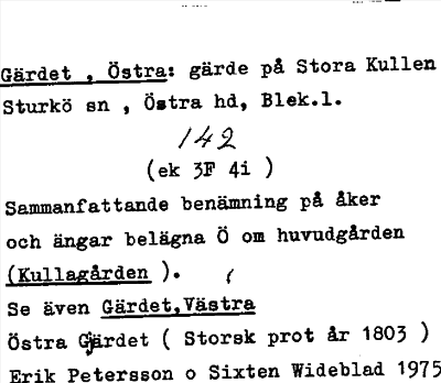Bild på arkivkortet för arkivposten Gärdet, Östra