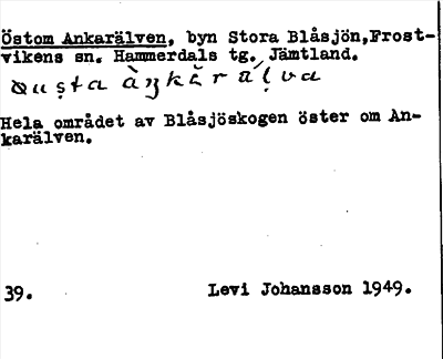 Bild på arkivkortet för arkivposten Östom Ankarälven