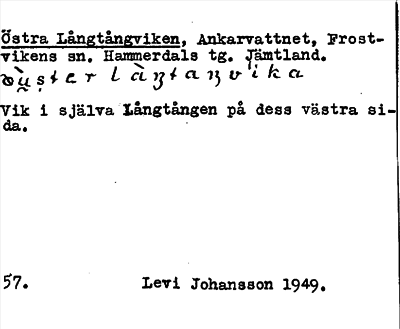 Bild på arkivkortet för arkivposten Östra Långtångviken
