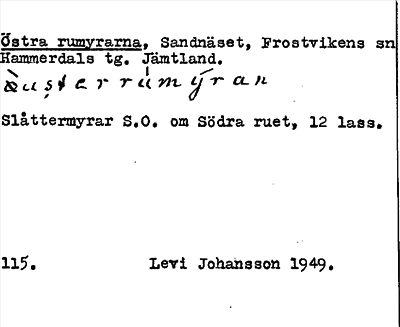 Bild på arkivkortet för arkivposten Östra rumyrarna