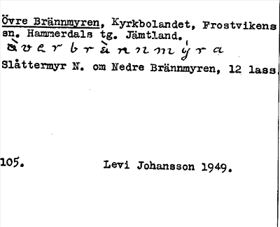 Bild på arkivkortet för arkivposten Övre Brännmyren