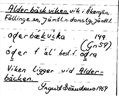 Bild på arkivkortet för arkivposten Alderbäckviken