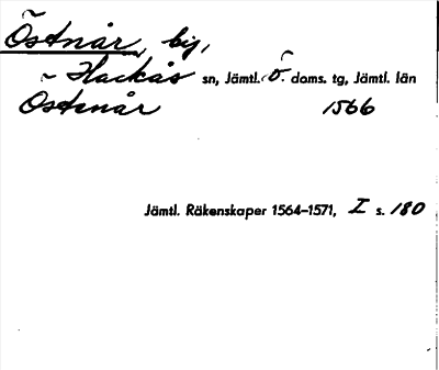 Bild på arkivkortet för arkivposten Östnår