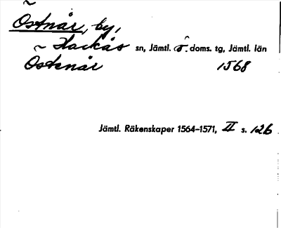 Bild på arkivkortet för arkivposten Östnår