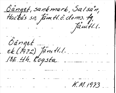 Bild på arkivkortet för arkivposten Öänget