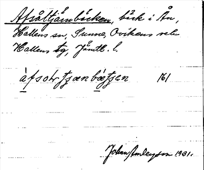 Bild på arkivkortet för arkivposten Afsåltjärnbäcken