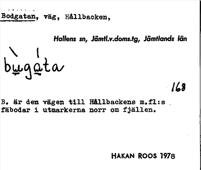 Bild på arkivkortet för arkivposten Bodgatan