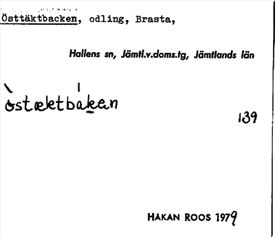 Bild på arkivkortet för arkivposten Östtäktbacken