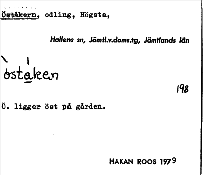 Bild på arkivkortet för arkivposten Öståkern