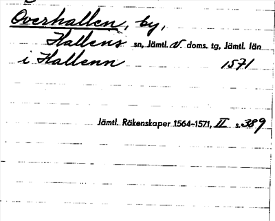 Bild på arkivkortet för arkivposten Överhallen