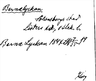 Bild på arkivkortet för arkivposten Bernalyckan