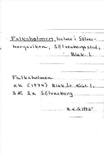 Bild på arkivkortet för arkivposten Falkaholmen