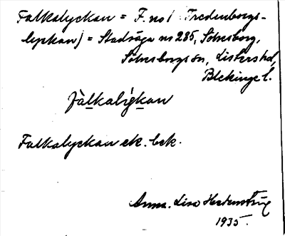Bild på arkivkortet för arkivposten Falkalyckan = Tredenborgslyckan