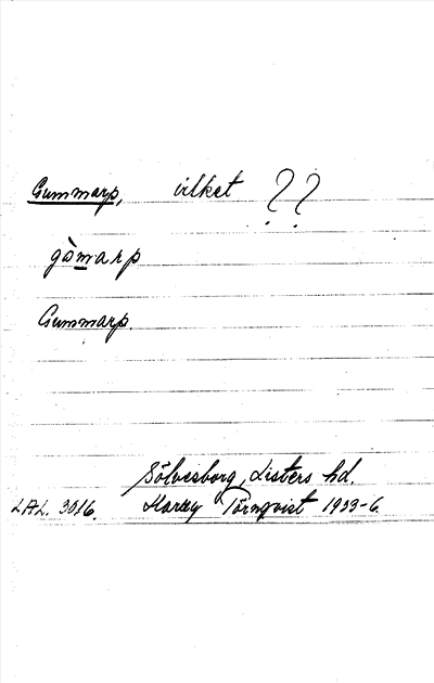 Bild på arkivkortet för arkivposten Gummarp