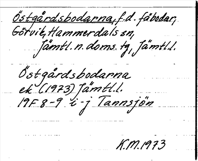Bild på arkivkortet för arkivposten Östgårdsbodarna