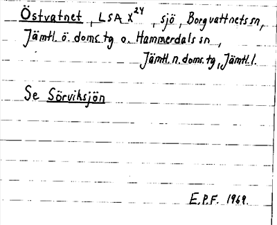 Bild på arkivkortet för arkivposten Östvatnet, se Sörviksjön